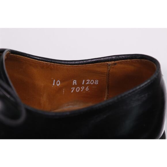 Allen Edmonds Delray Black Split Toe Oxford Leather Dress Shoes Men\'s US 10 A